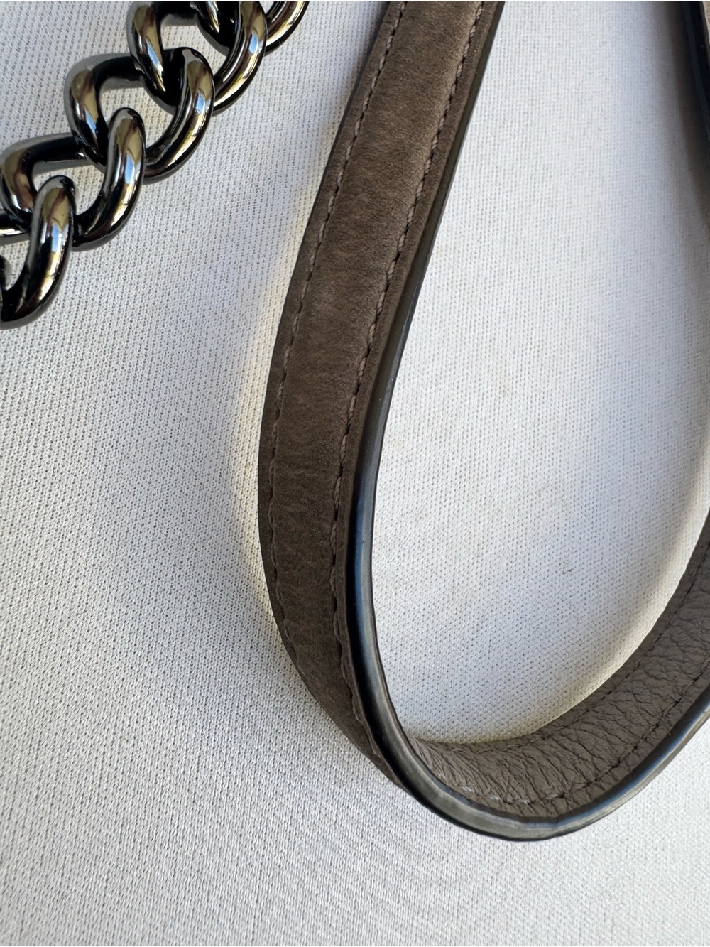 Rebecca Minkoff Taupe Leather Crossbody with Gold Hardware - Picture 12 of 13
